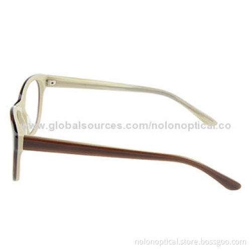 2014 Fashion Two-tone Acetate Eyeglass Frames, Logo Can be Printed